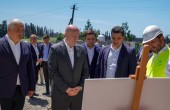 ცოტნე ანანიძე, აჭარის მთავრობის თავმჯდომარე - სულხან თამაზაშვილი, ოჩხამურში, თანამედროვე წყლის რეზერვუარის სამშენებლო სამუშაოებს გ ...