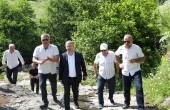 ვახტანგ ბერიძე ხულოში მიმდინარე ინფრასტრუქტურულ პროექტებს გაეცნო